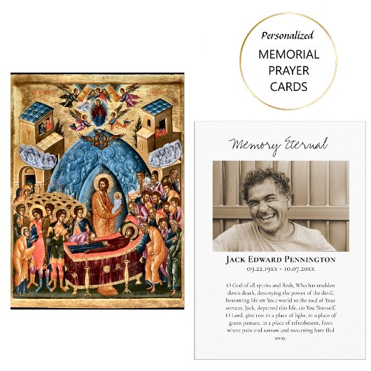 Ontslaping van de Theotokos Funeral Prayer Kaart Plaatskaartje