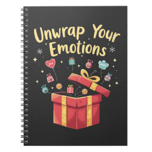 Ontsluit je emoties Kerstmis Geestelijke Gezondhei Notitieboek