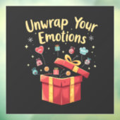 Ontsluit je emoties Kerstmis Geestelijke Gezondhei Raamsticker (Vel 3)