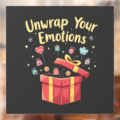 Ontsluit je emoties Kerstmis Geestelijke Gezondhei Raamsticker (Vel 2)