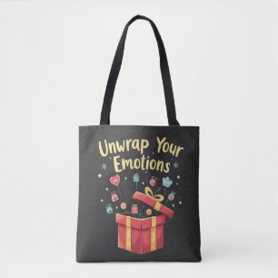Ontsluit je emoties Kerstmis Geestelijke Gezondhei Tote Bag