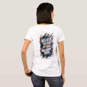 Ontsluit je potentieel: geloof dat je kunt en je b t-shirt (Achterkant volledig)
