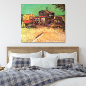 Ontsluiting van zigeuners met caravans canvas afdruk (Insitu (Slaapkamer))