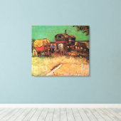 Ontsluiting van zigeuners met caravans canvas afdruk (Insitu (Houten vloer))