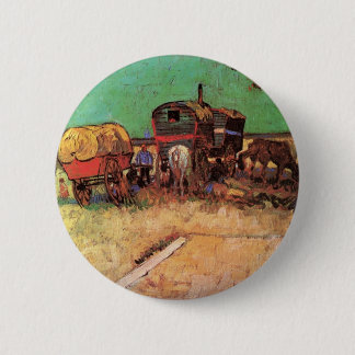 Ontsluiting van zigeuners met caravans door Van Go Ronde Button 5,7 Cm