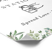 Ontsmettingsstation Bord Groenery Eucalyptus Blade Poster (Hoek)