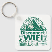 Ontsnap aan de digitale herverbinding met Natuur Sleutelhanger (Voorkant)