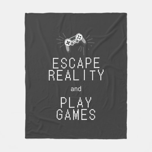 Ontsnap aan de Realiteit Speel Games Retro Fleece Deken (Voorkant)