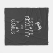 Ontsnap aan de Realiteit Speel Games Retro Fleece Deken (Voorkant (Horizontaal))