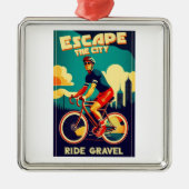 Ontsnap aan de stadsrit Gravel Fietsen Metalen Ornament (Voorkant)