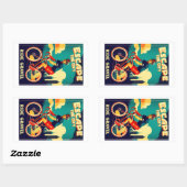 Ontsnap aan de stadsrit Gravel Fietsen Rechthoekige Sticker (Vel)