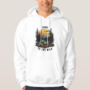 Ontsnap aan de wildernis Vintage Camping Zonsonder Hoodie