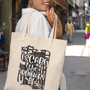Ontsnap aan het Gewone Inspirerend Wanderlust Gift Tote Bag