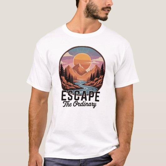 Ontsnap aan het gewone - Natuur avontuur T-shirt (Voorkant)