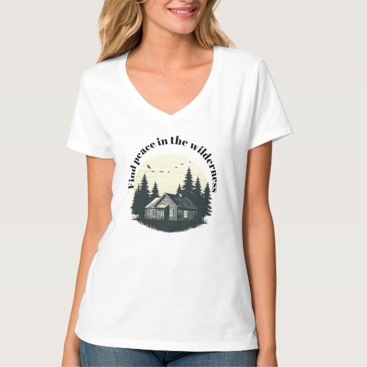 Ontsnap aan het Gewone: Rustieke Cabin T-shirt (Voorkant)