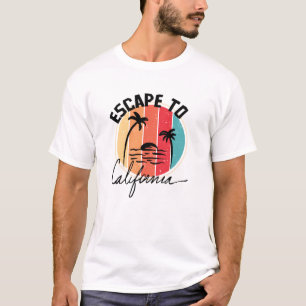 Ontsnappen aan Californië Retro Sunset Summer T-shirt