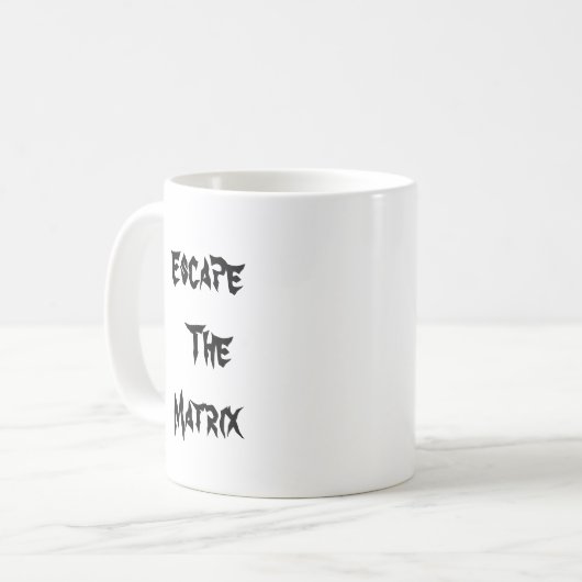 Ontsnappen aan de matrix mok (met andrew tate erop (Voorkant links)