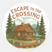 ONTSNAPPEN AAN DE OVERSTEEK Maggie Sullivan Cozy C Ronde Sticker (Voorkant)