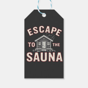 Ontsnappen aan de Sauna Funny Spa Day Sauna Lovers Cadeaulabel