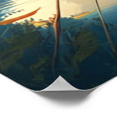 Ontsnappen in de Natuur | Vissende roeiboot Poster (Hoek)