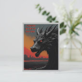 Ontsnappen in stijl: gepersonaliseerde Noir Art Tr Briefkaart (Staand voorkant)