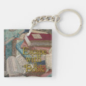 Ontsnappen met een boek dubbelzijdig Sleutelhanger (Achterkant)