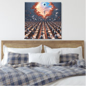 Ontsnappen uit de Matrix: Surrealistische Examenru Canvas Afdruk (Insitu (Slaapkamer))