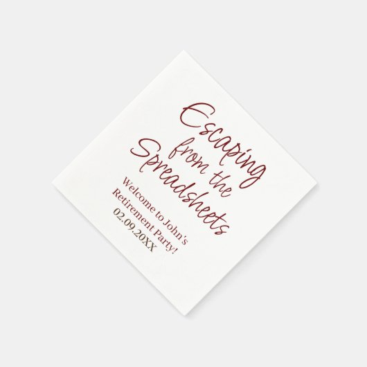 Ontsnappen uit de spreadsheet Custom Retirement Servet (Hoek)