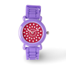 Ontsnappend design rood horloge