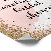 Ontsnappend Glitter Bride Dress Vrijgezellenfeest  Poster (Hoek)