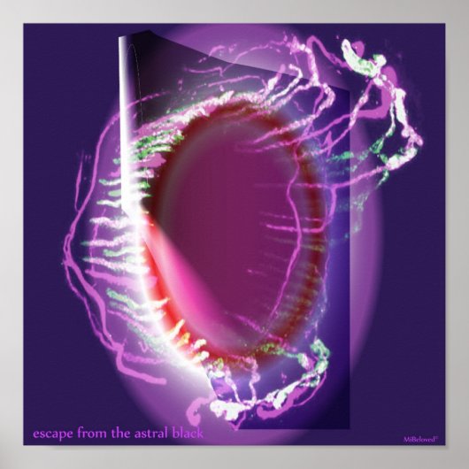 ontsnapping uit de astrale zwarte zee poster (Voorkant)