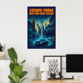 Ontsnapping uit New York huurprijzen - satirisch Poster (Thuiskantoor)