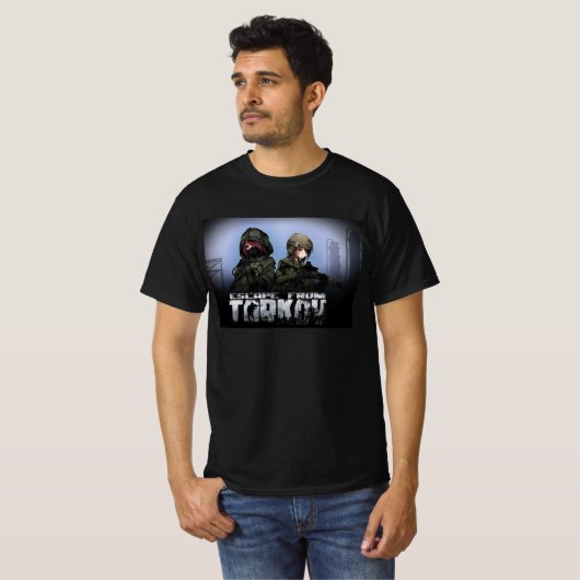 ontsnapping uit tarkov fan art anime t-shirt (Voorkant volledig)