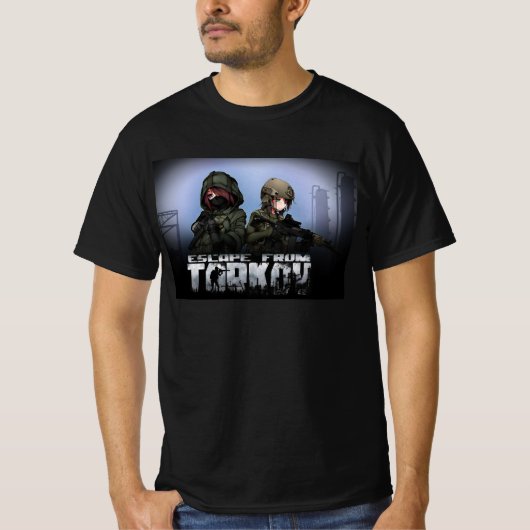 ontsnapping uit tarkov fan art anime t-shirt (Voorkant)