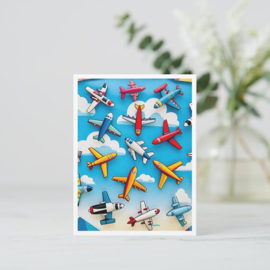 "ONTSNAPPING VANUIT DE LUCHT" BRIEFKAART (Staand voorkant)