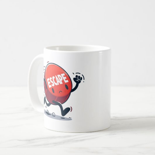 Ontsnappingsknop actief koffiemok (Voorkant links)