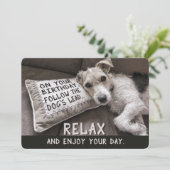 Ontspan als de hond Happy Birthday Kaarten (Staand voorkant)