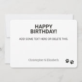 Ontspan als de hond Happy Birthday Kaarten (Achterkant)