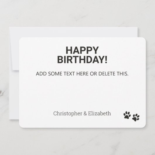 Ontspan als de hond Happy Birthday Kaarten (Achterkant)