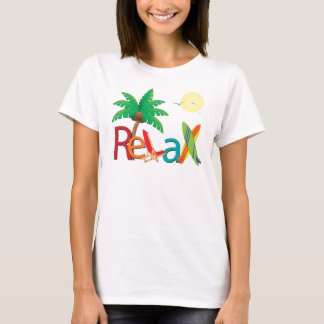 Ontspan bij de strand t-shirt
