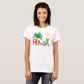 Ontspan bij de strand t-shirt (Voorkant volledig)