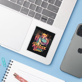 Ontspan Bro Cool T-Rex Dinosaur Zonnebril Zomer Sticker (Laptop met iPhone)