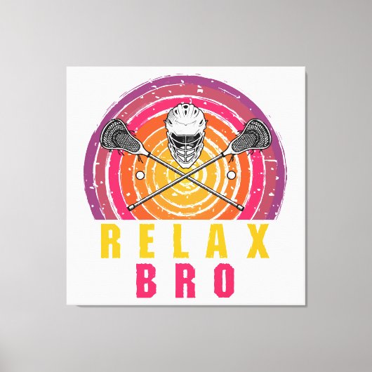 Ontspan Bro Lacrosse Canvas Afdruk (Voorkant)