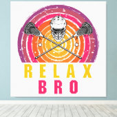 Ontspan Bro Lacrosse Canvas Afdruk (Insitu (Houten vloer))