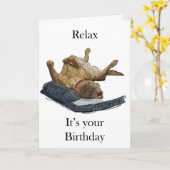 Ontspan dat het je verjaardag is - Rohan de Labrad Kaart (Gele Bloem)