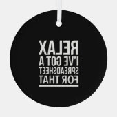 Ontspan dat ik een spreadsheet heb. glas ornament (Achterkant)