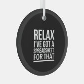 Ontspan dat ik een spreadsheet heb. glas ornament (Voorkant Rechts)