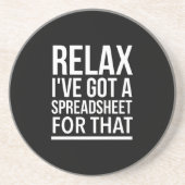 Ontspan dat ik een spreadsheet heb. zandsteen onderzetter (Voorkant)