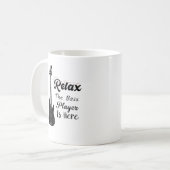 Ontspan de bassist is hier grappige muziek koffiemok (Voorkant links)