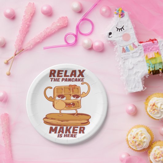 Ontspan de broodjesmaker hier.  papieren bordje (Feest)